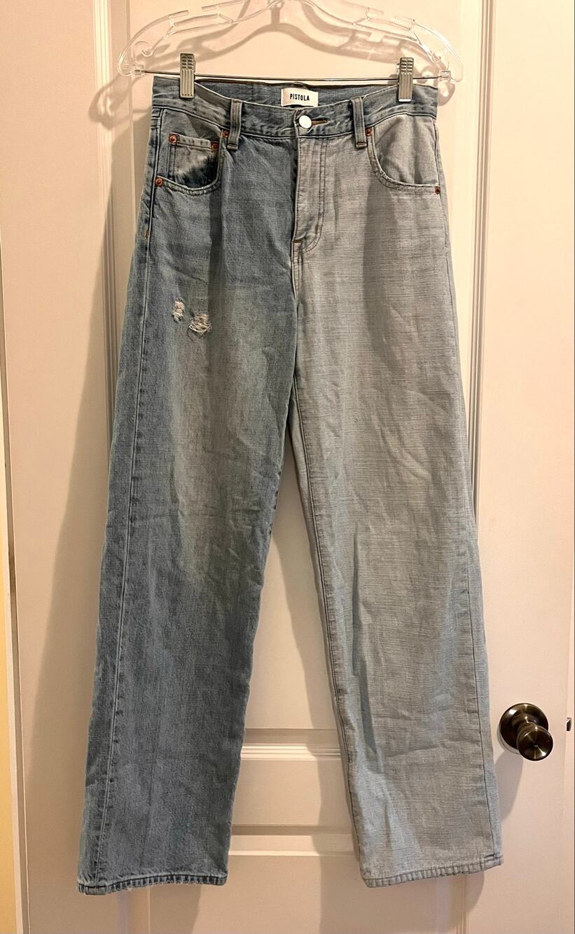 Pistola Two-tone Denim Straight Leg Jean High Rise SZ 25